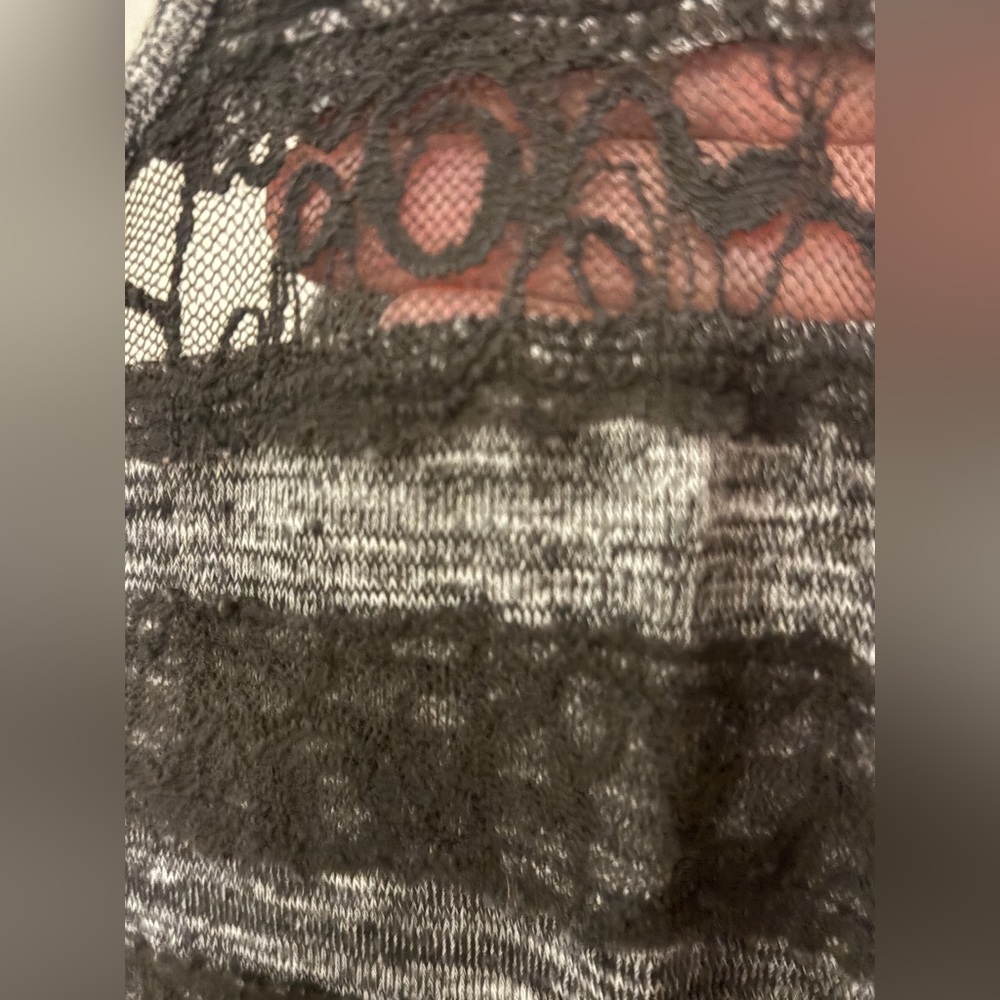 Free People Hazy Daze Grey W/ Black Lace Maxi Dress - Picture 7 of 17